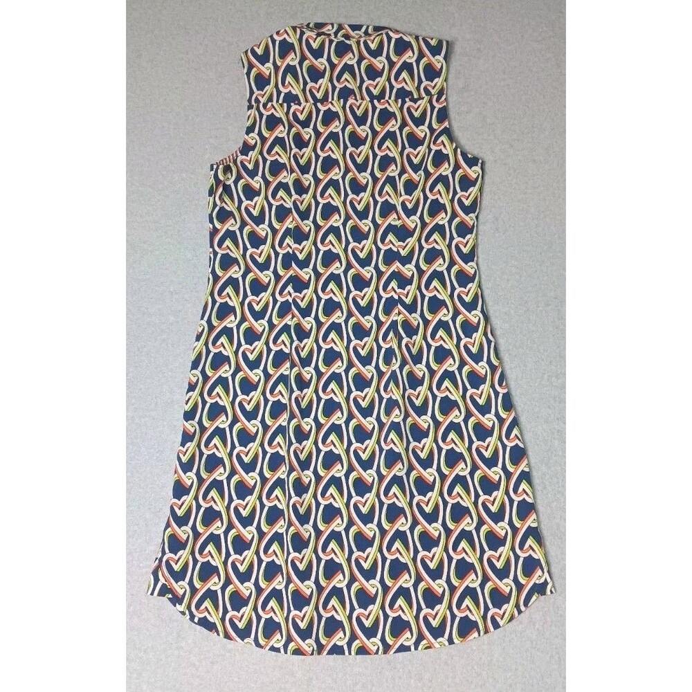 Cabi Sleeveless Button Up Tunic Shift Dress Womens Size Small Blue With... - Picture 8 of 12